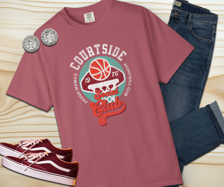 Courtside Club Retro Basketball T-Shirt