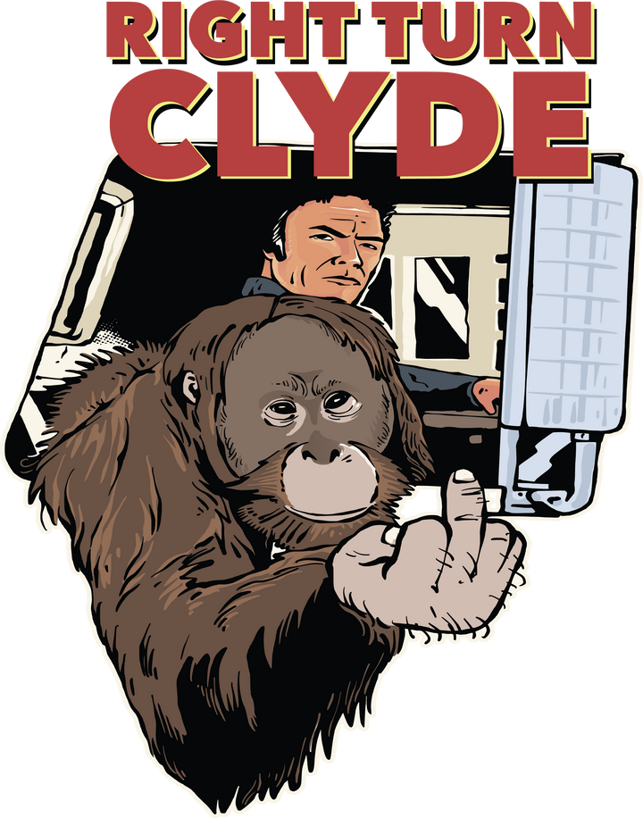 Right Turn Clyde Funny Retro T-Shirt