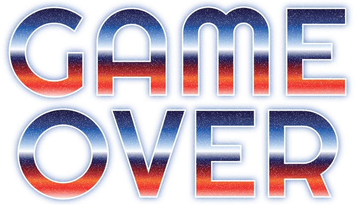 Game Over T-Shirt — Retro Striped Gaming Graphic Tee
