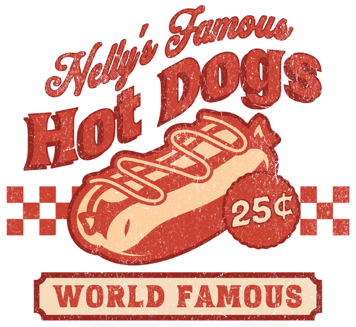 Nelly’s Famous Hot Dogs Retro T-Shirt