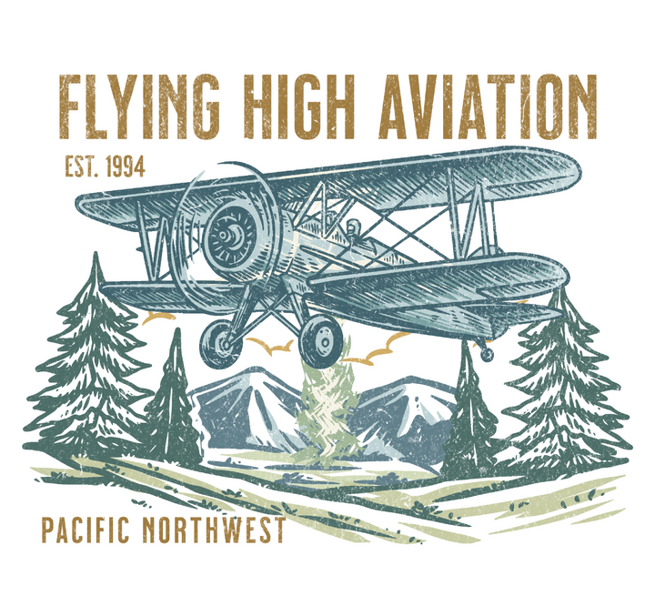 Flying High Aviation Vintage T-Shirt