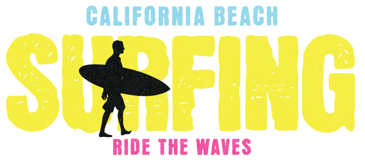 Surfing California Beach T-Shirt – Ride the Waves Graphic Tee
