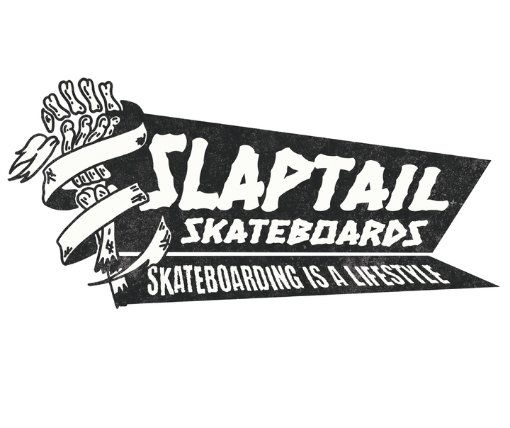 Slaptail Skateboards Retro Banner T-Shirt