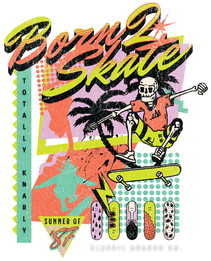 Retro Palm Beach T-Shirt — 'Totally Knarly' Vintage Graphic