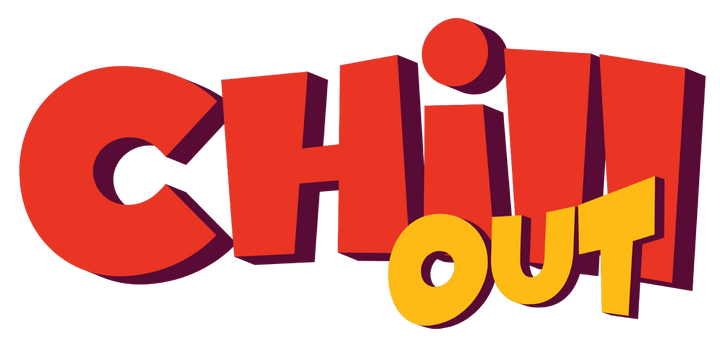 Chill Out T-Shirt — Retro Red & Yellow Graphic Tee