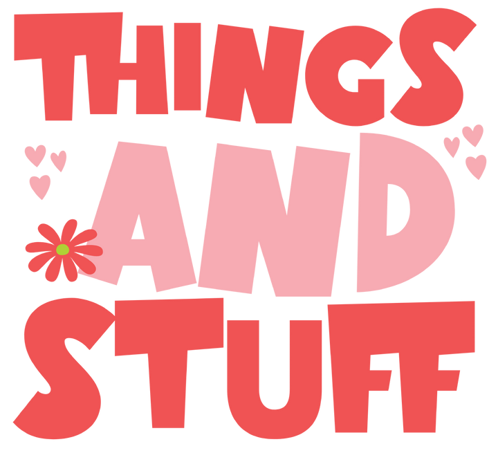 Things and Stuff Retro Typography T-Shirt