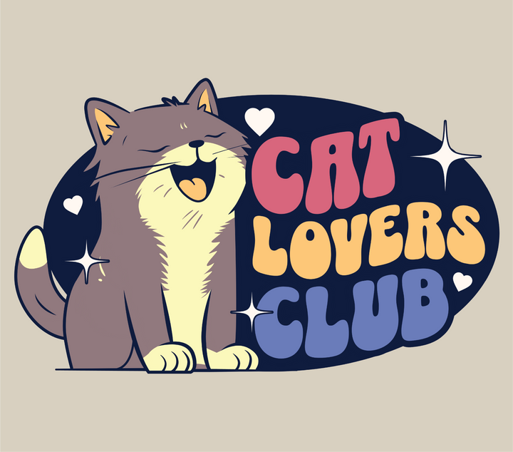 Cat Lovers Club T-Shirt — Cute Retro Cat Graphic Tee