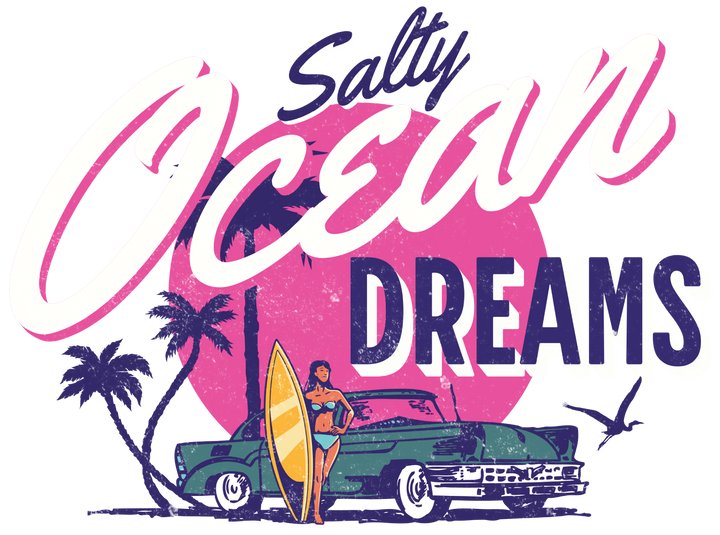 Ocean Dreams T-Shirt — Retro Sunset Beach Surf Graphic