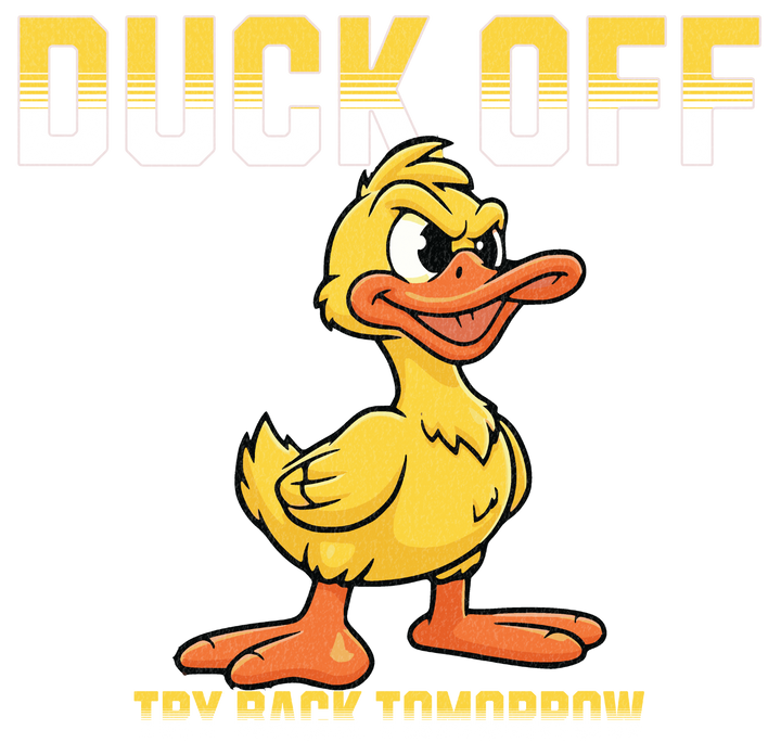 Duck Off Cartoon Graphic T-Shirt