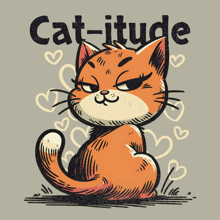 Cat-itude Cute Cat T-Shirt