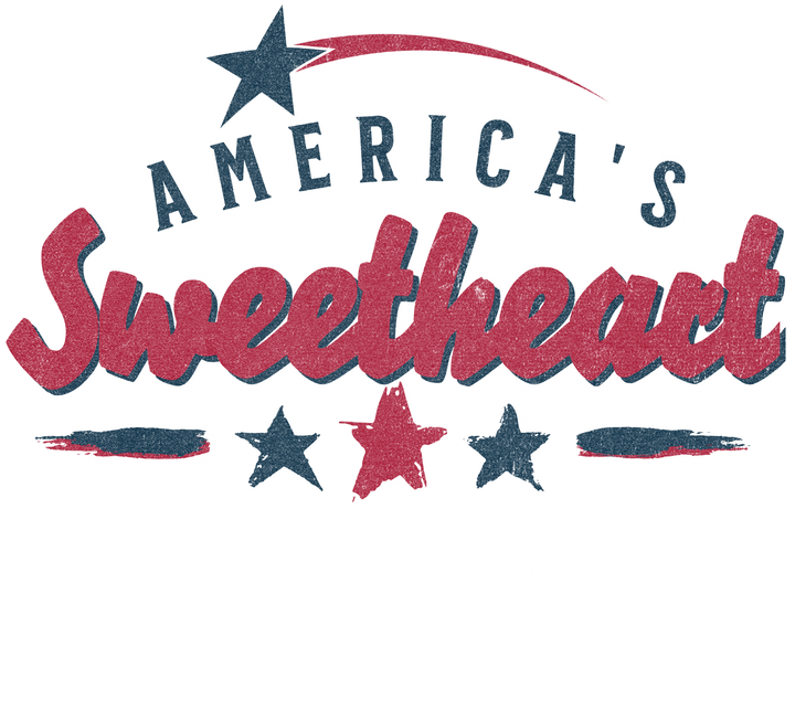 America's Sweetheart T-Shirt - Retro Patriotic Stars & Stripes Tee