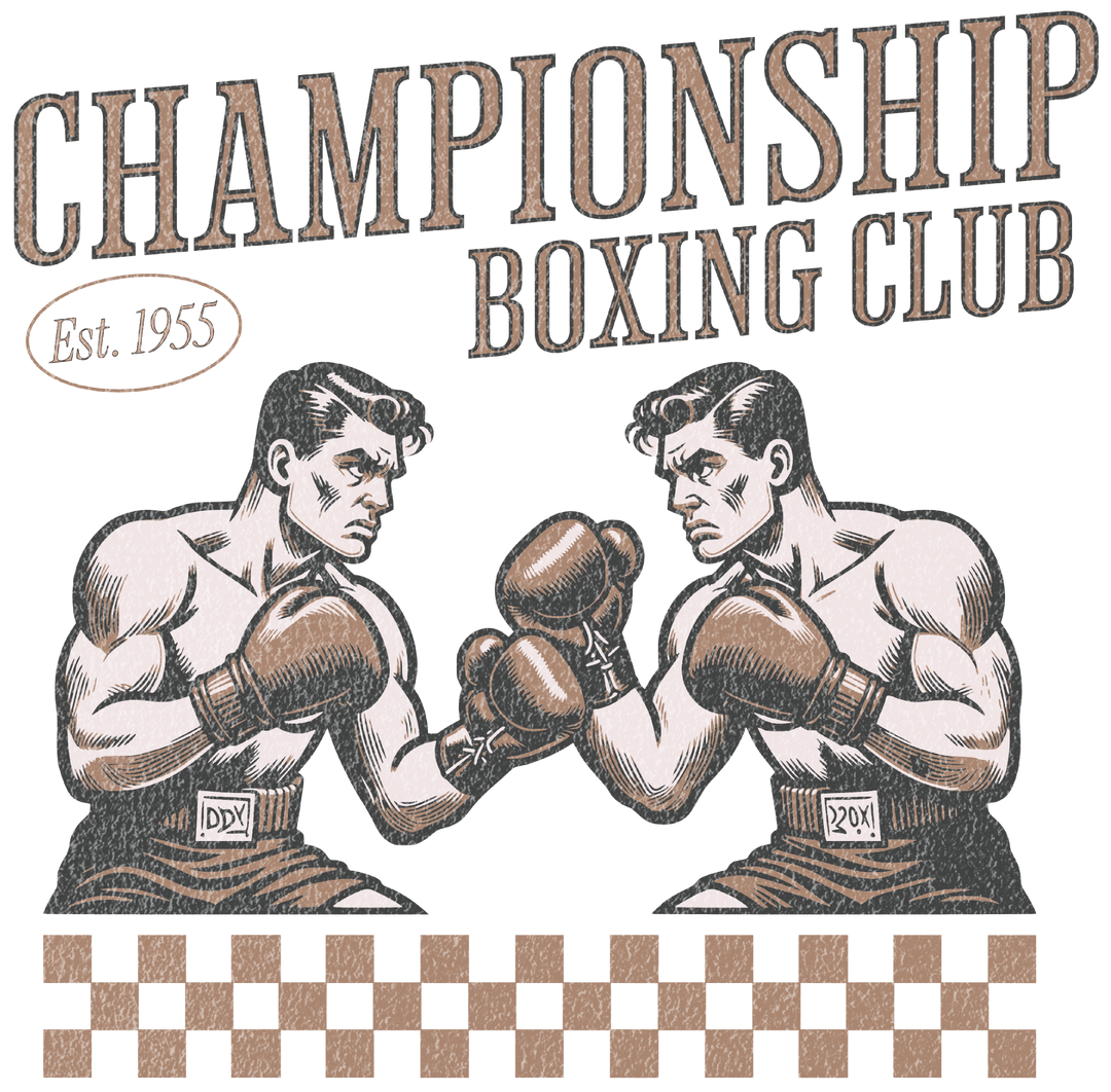 Boxing Club T-Shirt – Championship Vintage Fighters Graphic Tee