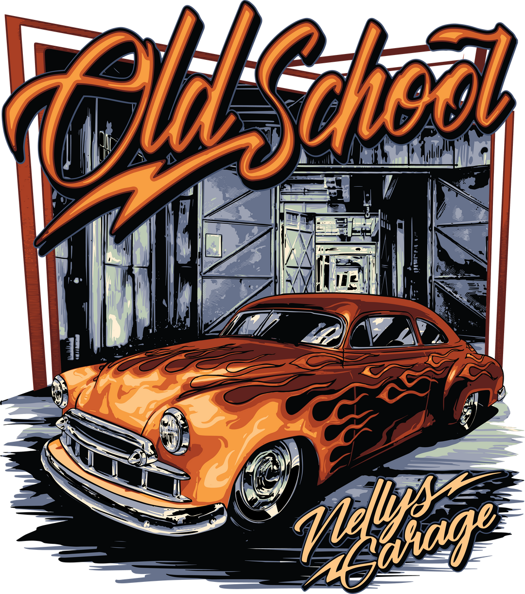 Old School Muscle Car T-Shirt — Retro Garage Classic Car Tee