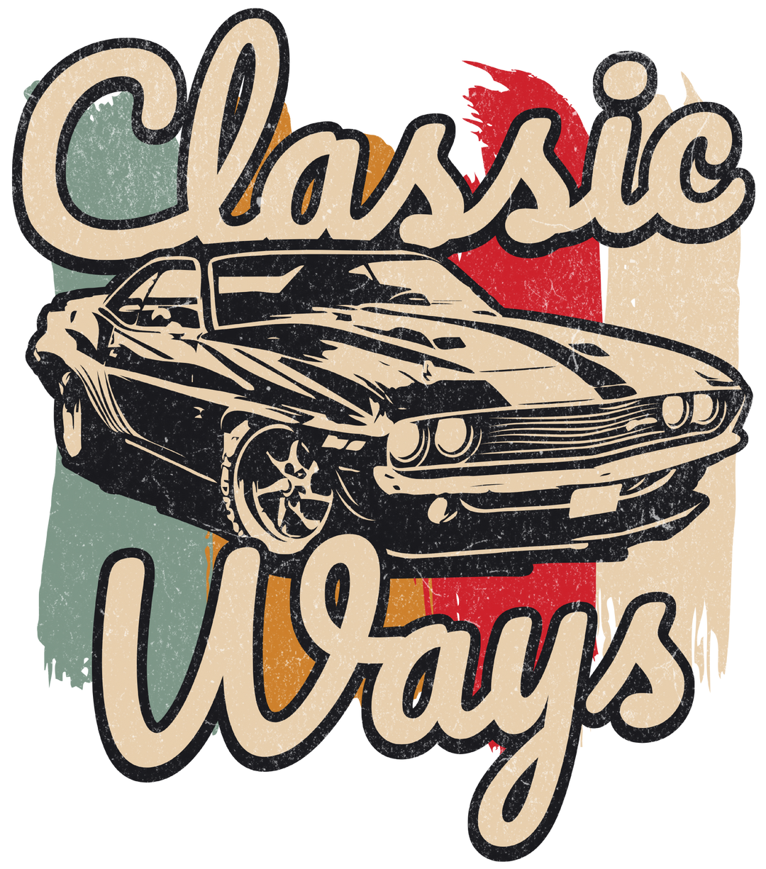 Classic Ways Vintage Muscle Car T-Shirt