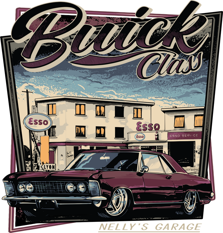 Buick Class Vintage Car T-Shirt — Retro Garage Graphic Tee