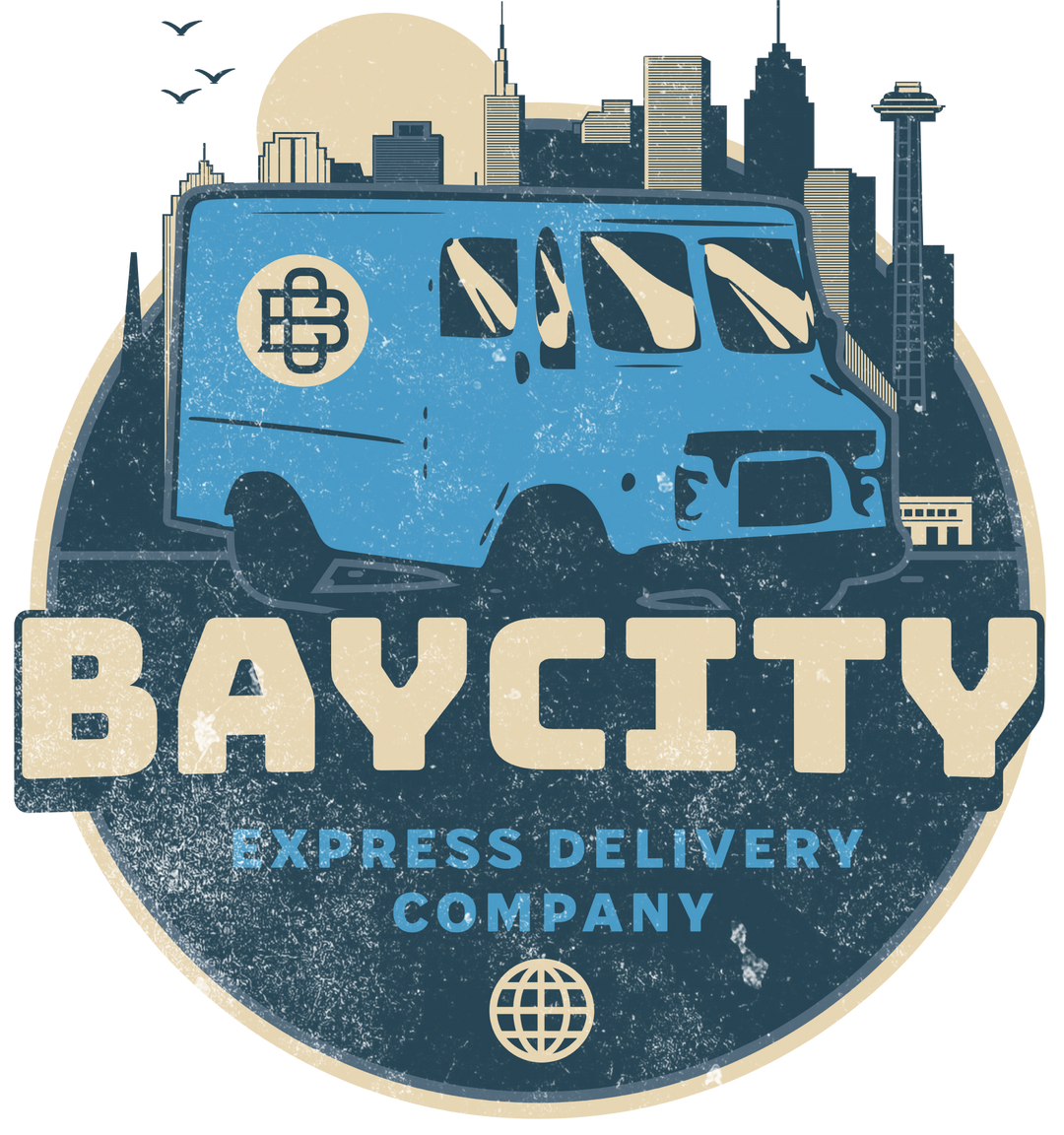 Bay City Vintage Delivery T-Shirt — Retro Delivery Tee