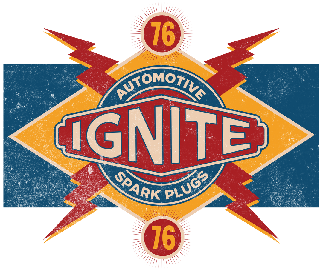 Ignite Retro Badge T-Shirt — Vintage Automotive Graphic Tee