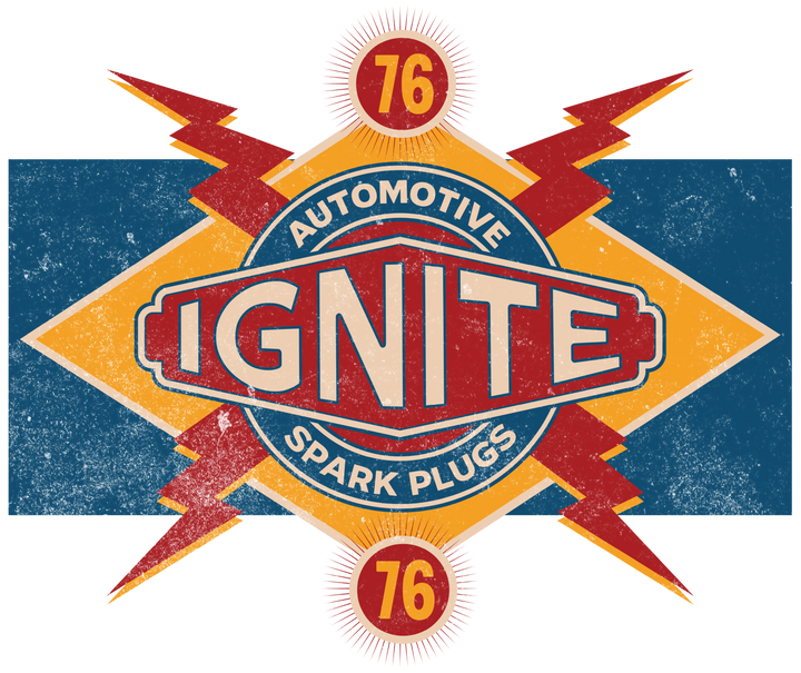 Ignite Retro Badge T-Shirt — Vintage Automotive Graphic Tee