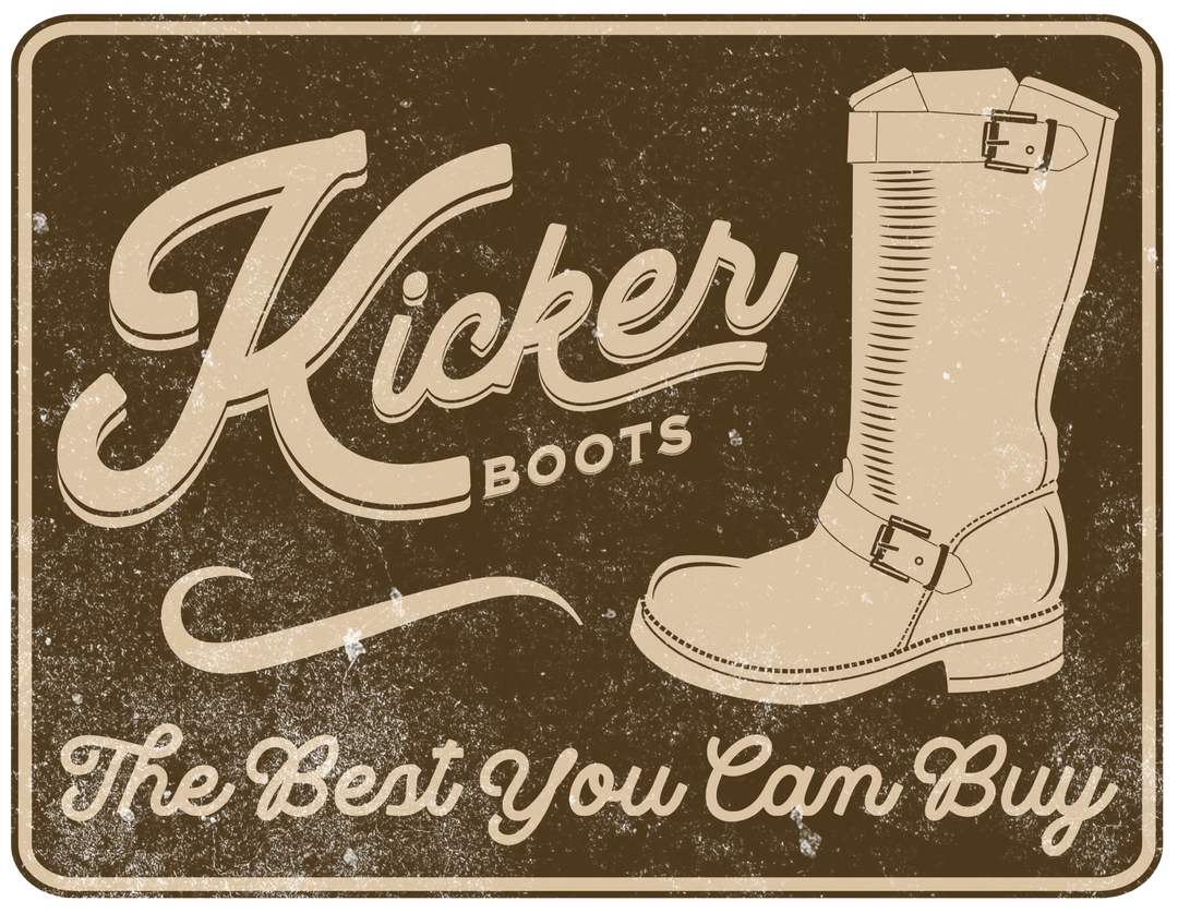 Kicker Vintage Boots T-Shirt — Retro Cowboy Western Graphic Tee