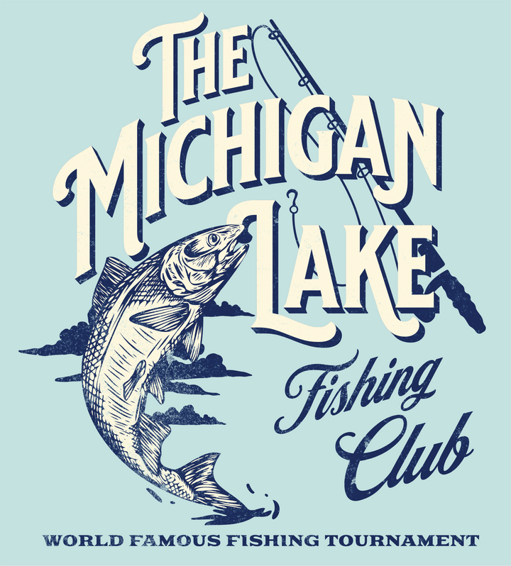 Michigan Lake Fishing Club T-Shirt — Vintage Angler Tee