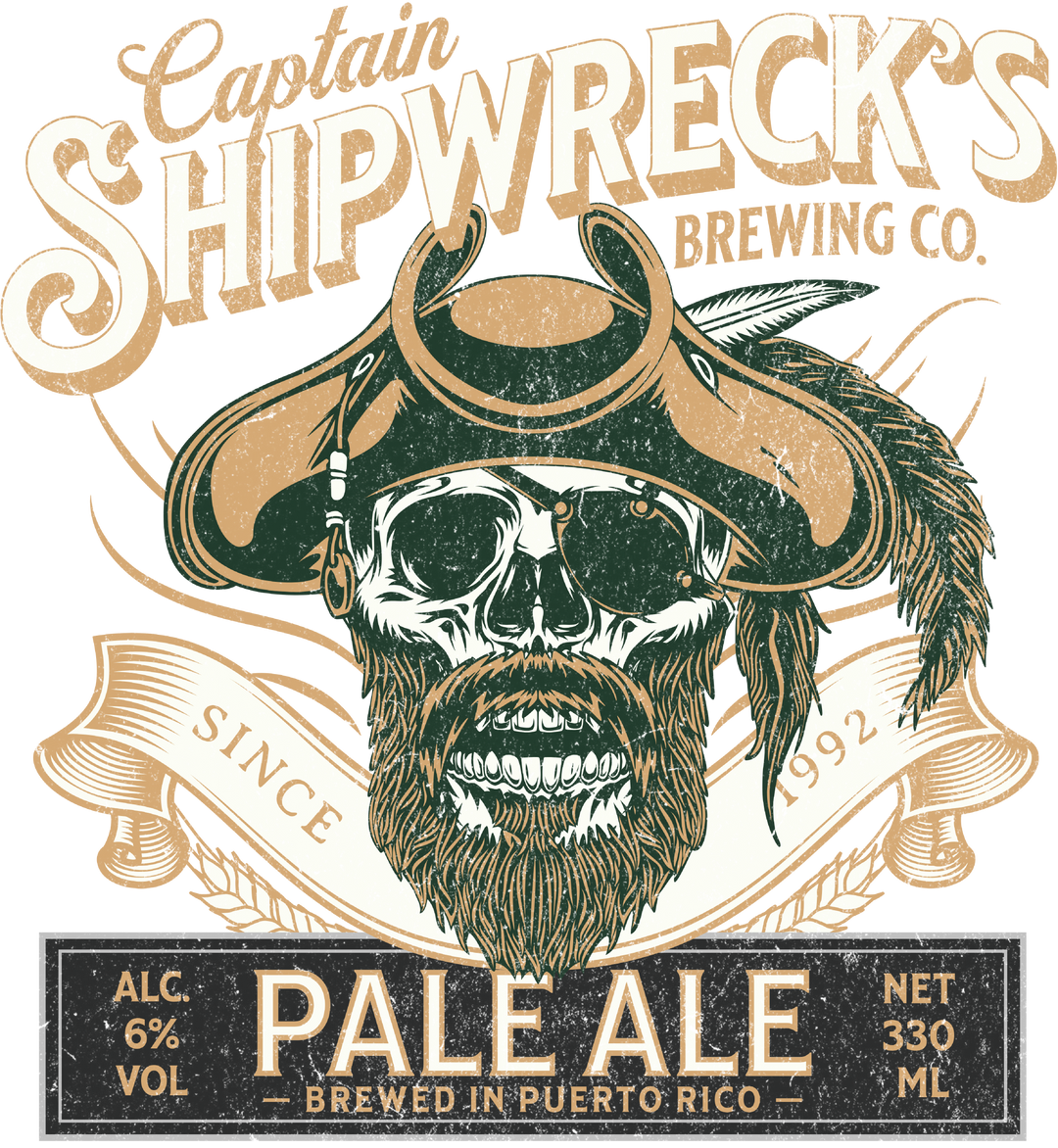 T-Shirt — Captain Shipwrecks Brewing Co. Retro Logo Tee