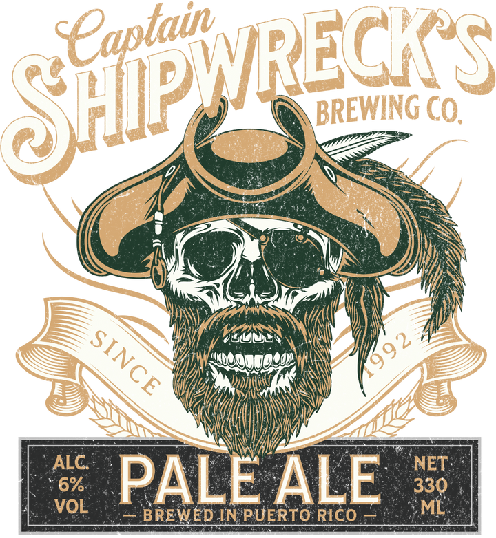 T-Shirt — Captain Shipwrecks Brewing Co. Retro Logo Tee
