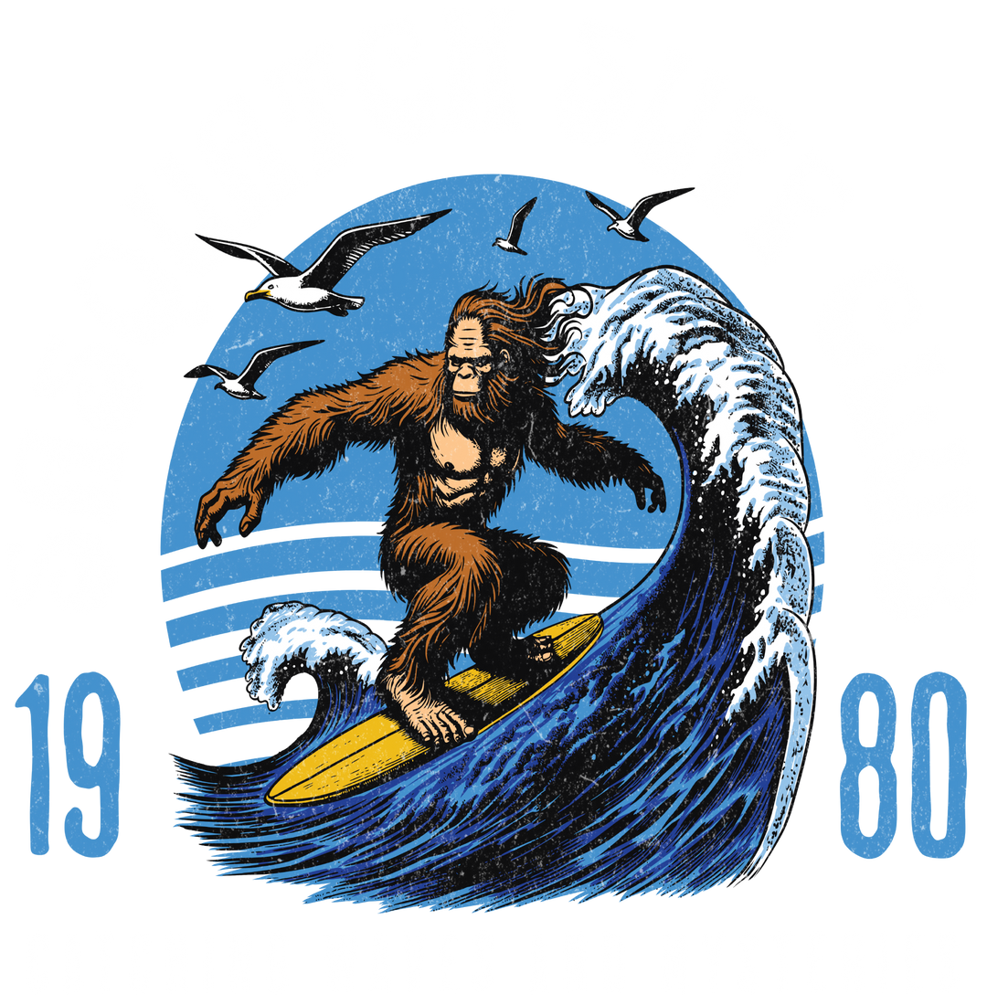 Sasqatch Surf Club Tee — Retro Surfing T-Shirt