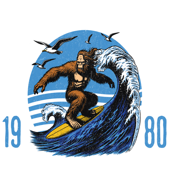 Sasqatch Surf Club Tee — Retro Surfing T-Shirt