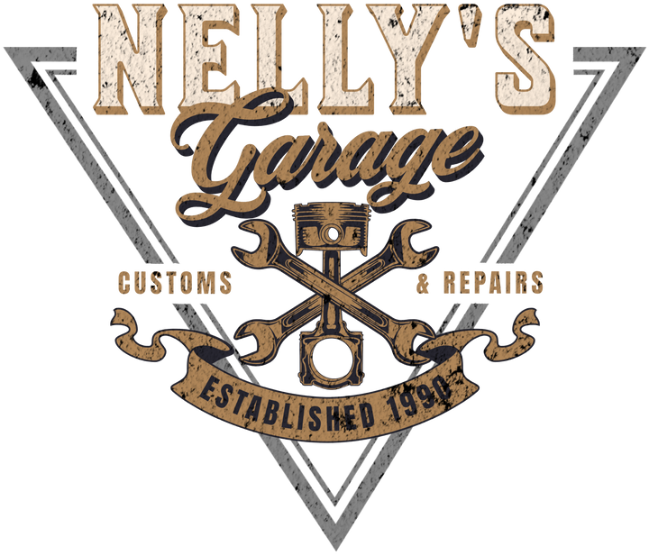 Nelly's Garage T-Shirt — Vintage Automotive Repair Shop Tee