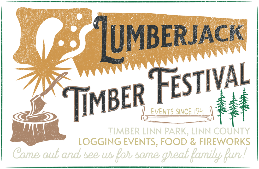 Lumberjack Timber Festival T-Shirt - Vintage Rustic Logging Event Tee