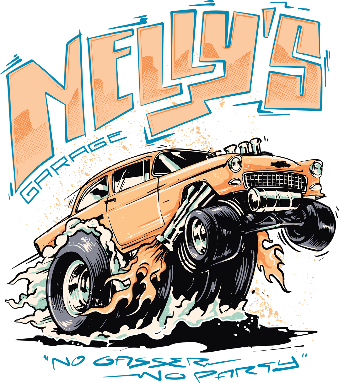 Nelly's Garage Gasser Party T-Shirt - Retro Chevy Tee