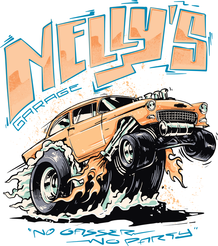 Nelly's Garage Gasser Party T-Shirt - Retro Chevy Tee