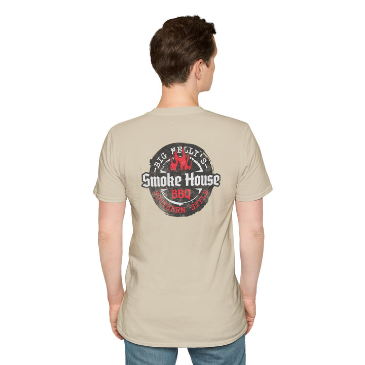 Smoke House BBQ T‑Shirt — Big Nelly’s Vintage BBQ Logo Tee