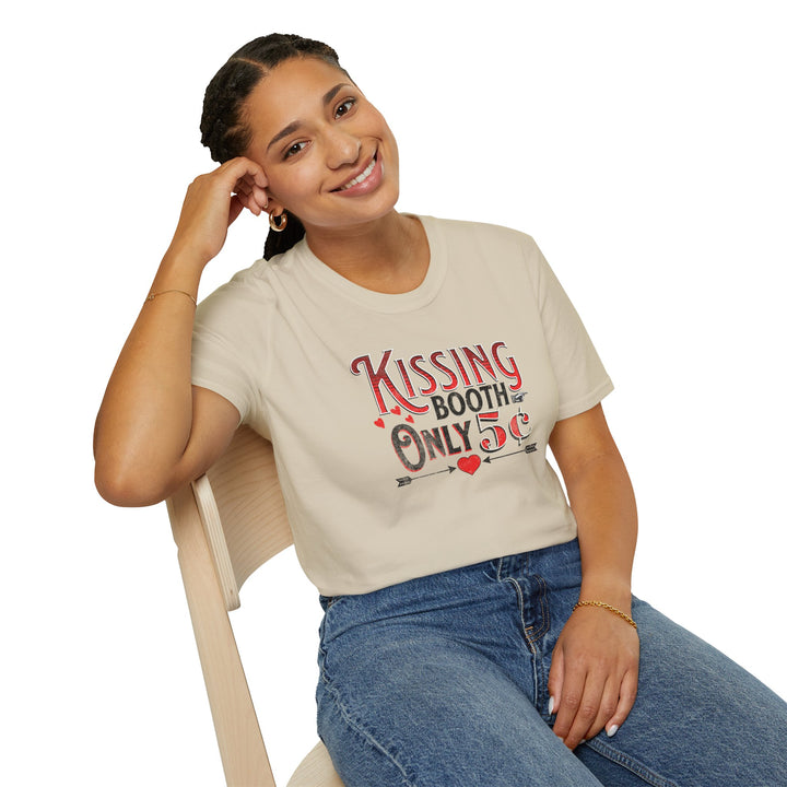 Kissing Booth Only 5 cents T-Shirt - Retro Love Graphic Tee