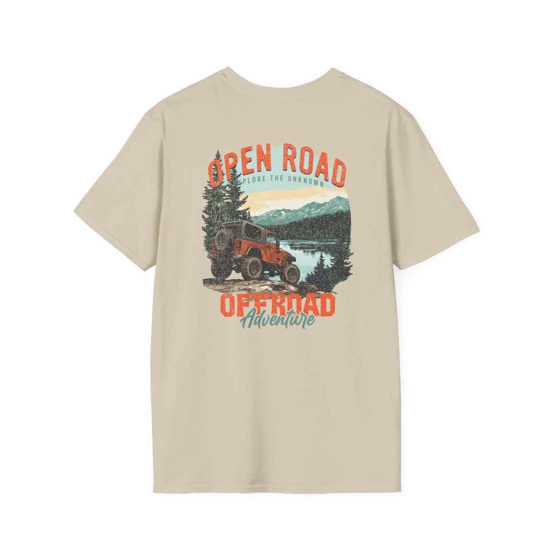 Off-Road Adventure T-Shirt — Open Road Scenic Jeep Graphic