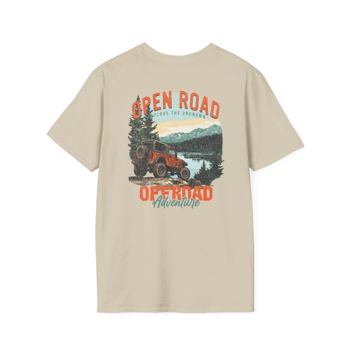 Off-Road Adventure T-Shirt — Open Road Scenic Jeep Graphic