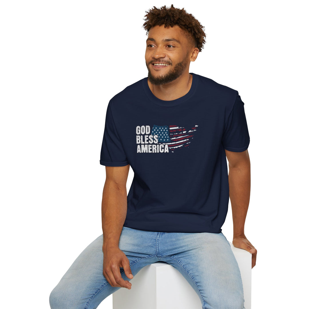 God Bless America Distressed Flag T-Shirt