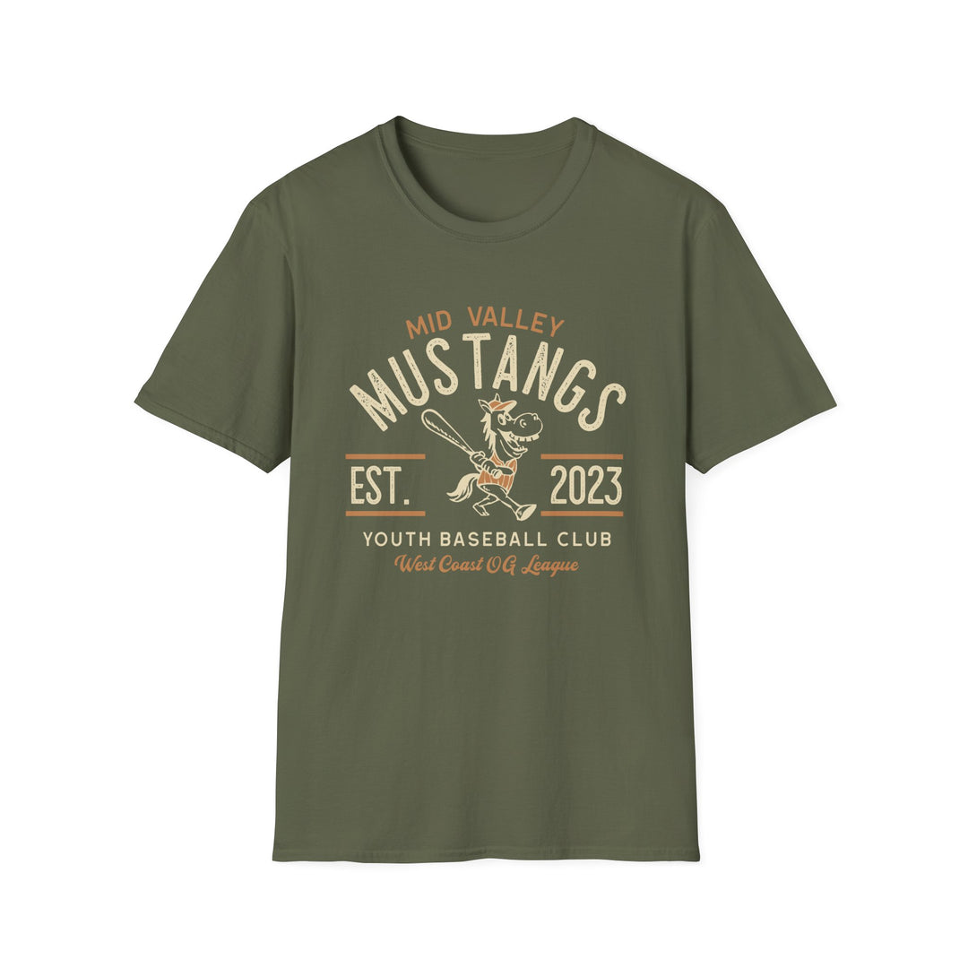 Baseball Club T-Shirt - Mid Valley Mustangs EST. 2023