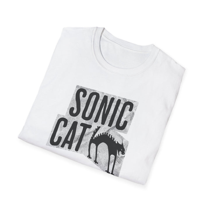 Sonic Cat T‑Shirt — Retro Grunge Cat Graphic Tee