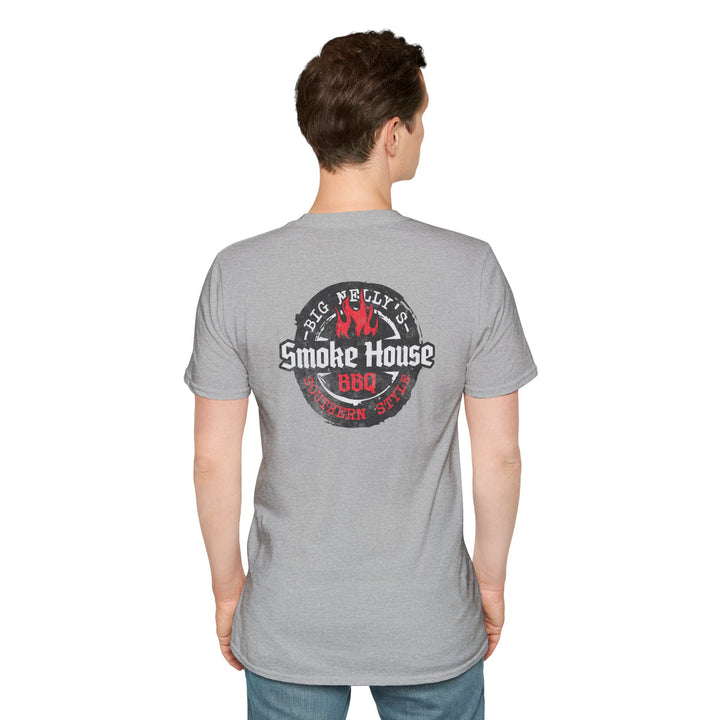 Smoke House BBQ T‑Shirt — Big Nelly’s Vintage BBQ Logo Tee