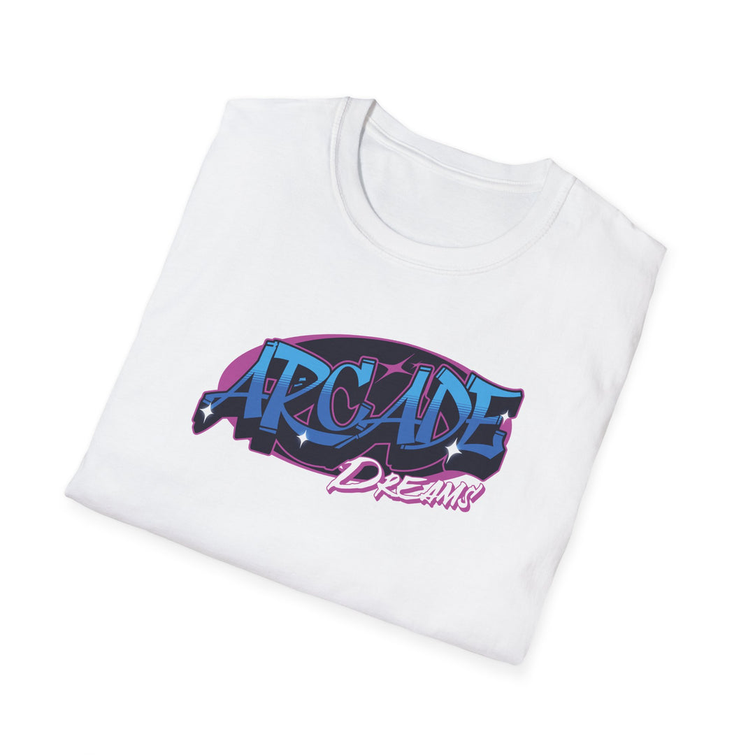 T-Shirt — Retro 'Arcade Dreamer' Neon Video Game Graphic Tee