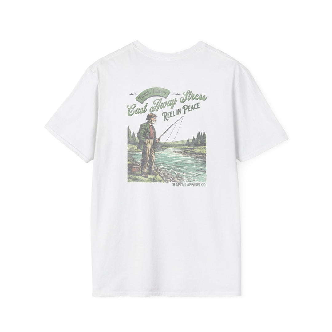 Cast Away Stress Vintage Fishing T-Shirt