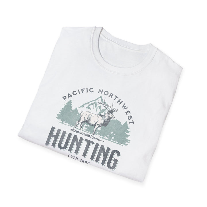 Pacific Northwest Hunting T-Shirt — Elk & Mountain Graphic