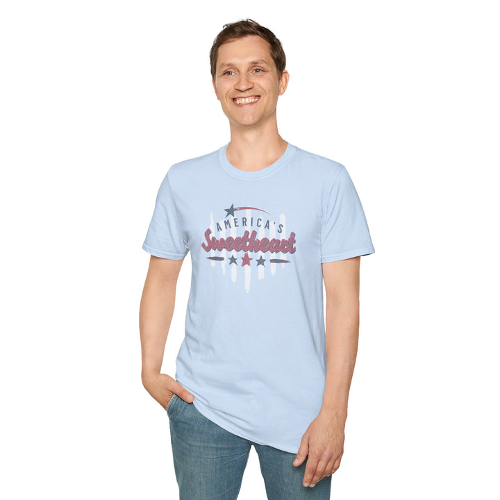America's Sweetheart T-Shirt - Retro Patriotic Stars & Stripes Tee