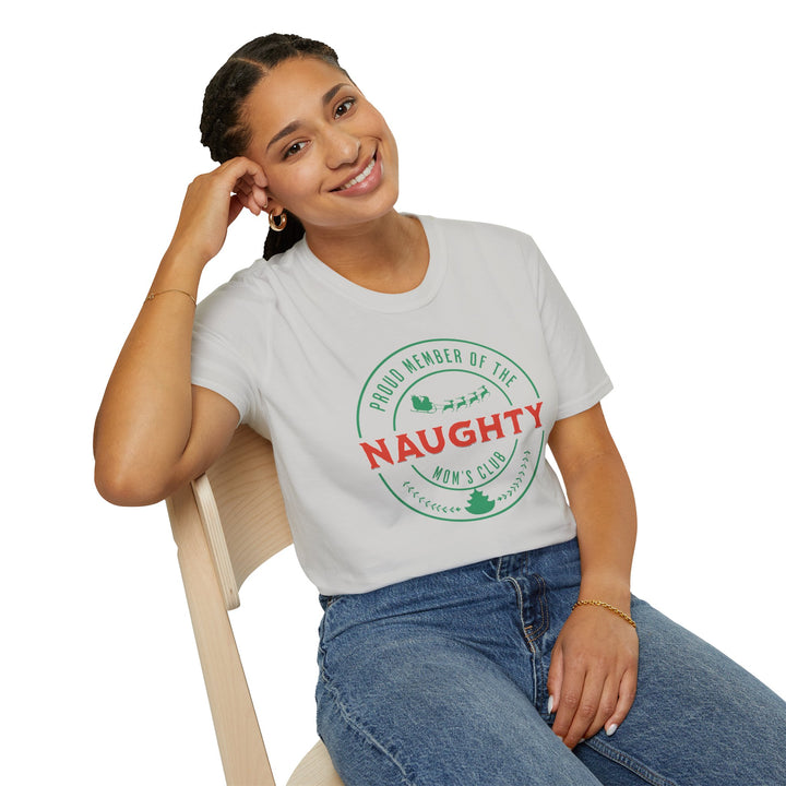 Naughty Mom's Club T-Shirt — 'Proud Member of the Naughty Mom's Club' Christmas Tee