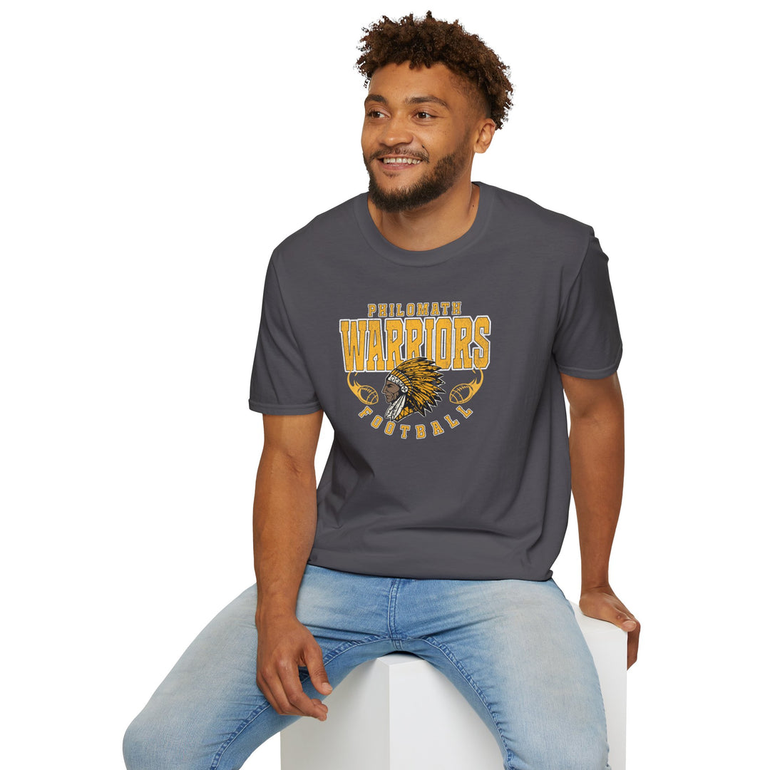 Philomath Warrior Football T‑Shirt — Vintage Mascot Tee