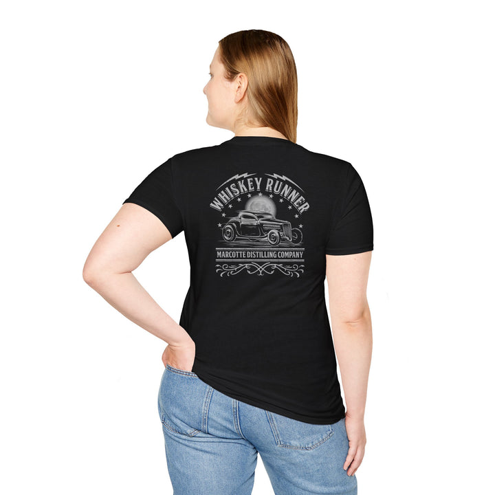 Whiskey Runner T-Shirt — Vintage Distillery Car Graphic Tee