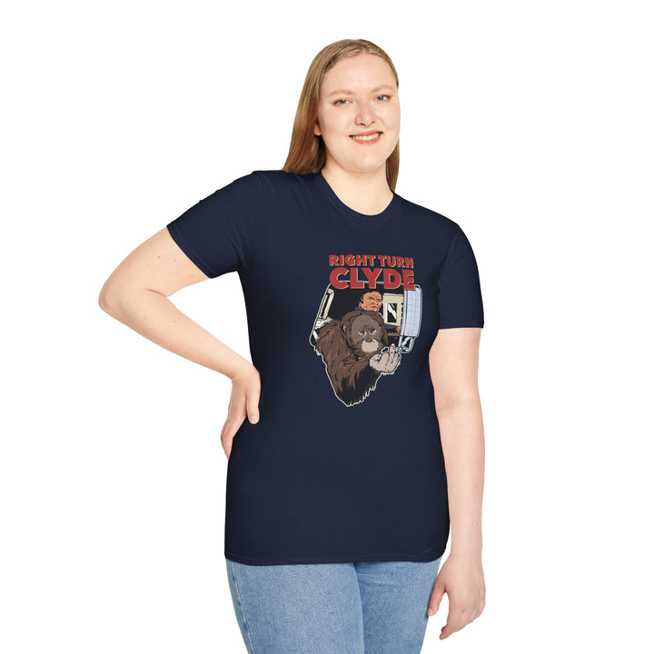 Right Turn Clyde Funny Retro T-Shirt