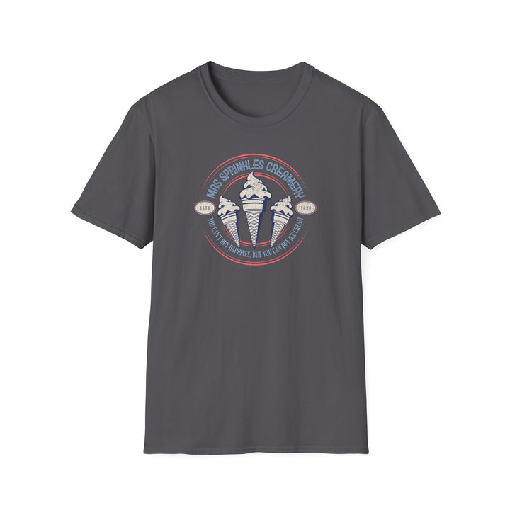 Ice Cream Parlor Vintage T-Shirt — 'Mrs Sprinkles Creamery' Retro Logo