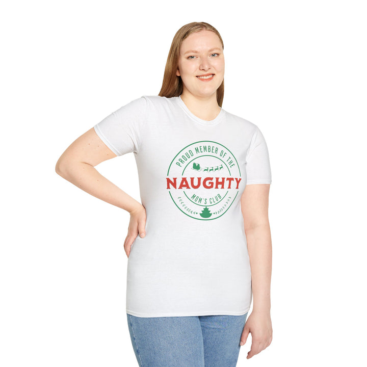 Naughty Mom's Club T-Shirt — 'Proud Member of the Naughty Mom's Club' Christmas Tee